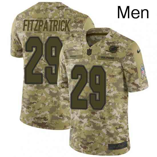 Mens Nike Miami Dolphins 29 Minkah Fitzpatrick Limited Camo 2018 Salute to Service NFL Jersey